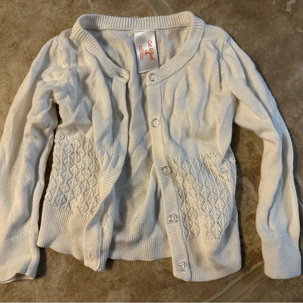Toddler Cream Cardigan Sweater